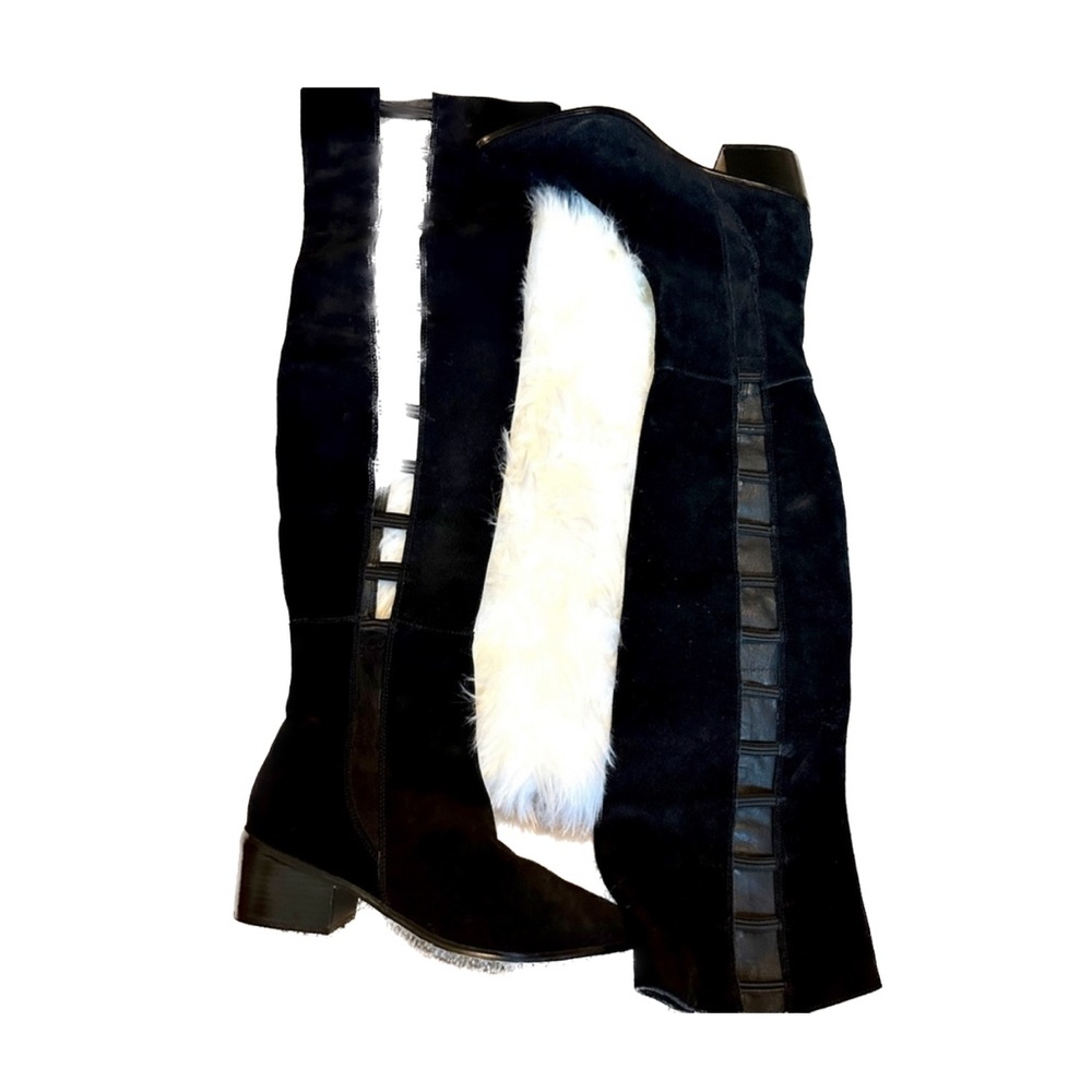 Black knee high boots